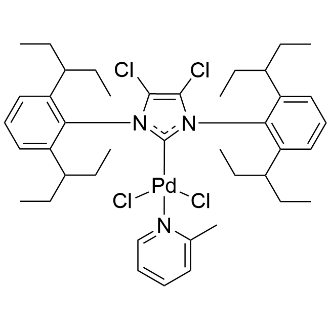(SP-4-1)-[1,3-雙[2,6-雙(1-乙基丙基)苯基]-4,5-二氯-1,3-二氫-2H-咪唑-2-基亞基]二氯(2-甲基吡啶)鈀 ，(IPent-Cl2)(2-Me-py)PdCl2